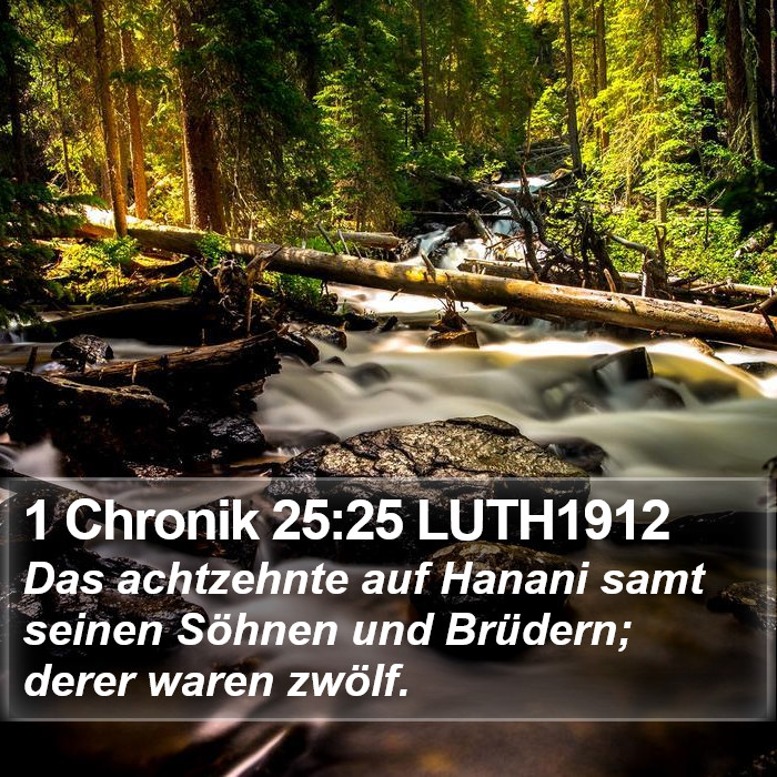 1 Chronik 25:25 LUTH1912 Bible Study