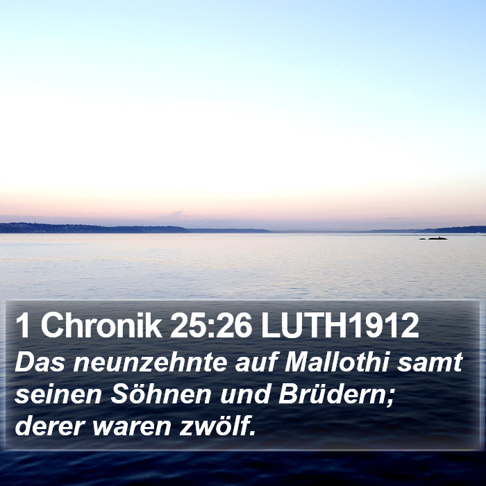 1 Chronik 25:26 LUTH1912 Bible Study