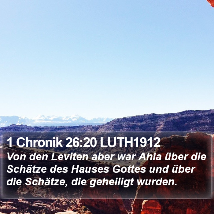 1 Chronik 26:20 LUTH1912 Bible Study
