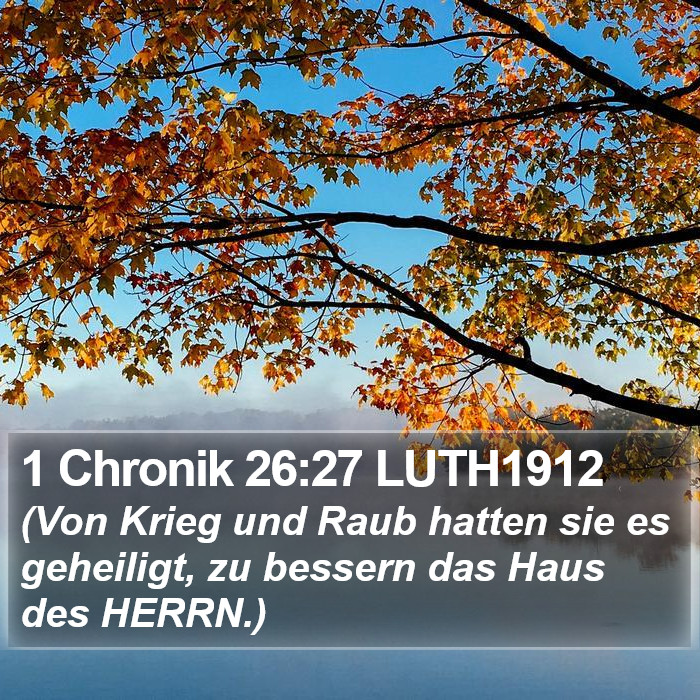 1 Chronik 26:27 LUTH1912 Bible Study