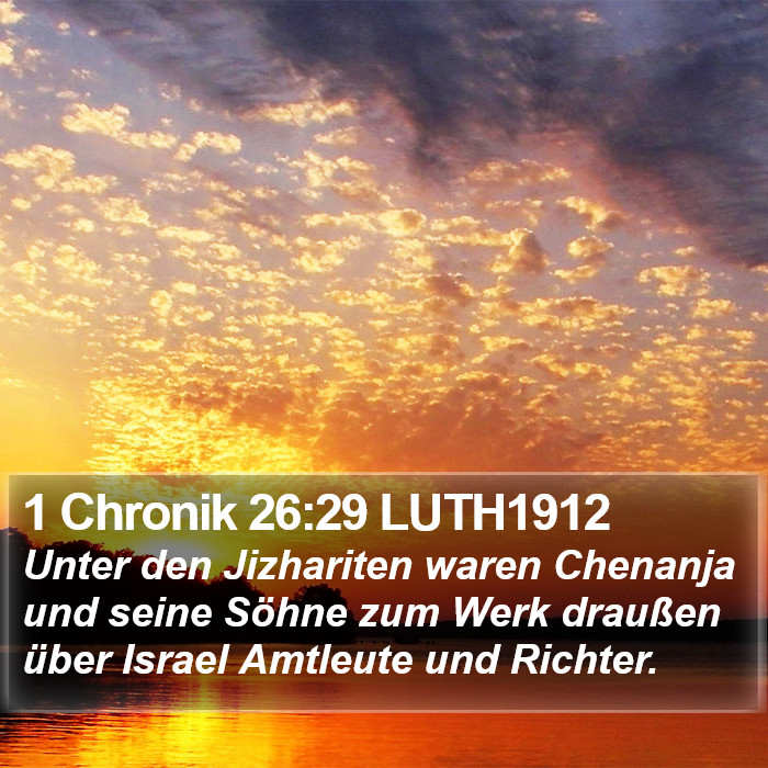 1 Chronik 26:29 LUTH1912 Bible Study