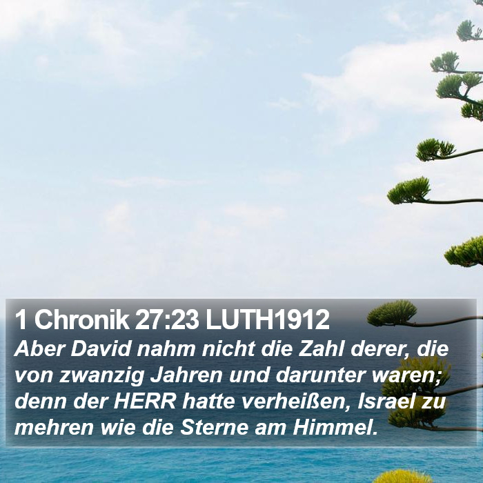 1 Chronik 27:23 LUTH1912 Bible Study