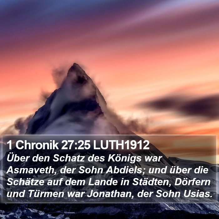 1 Chronik 27:25 LUTH1912 Bible Study