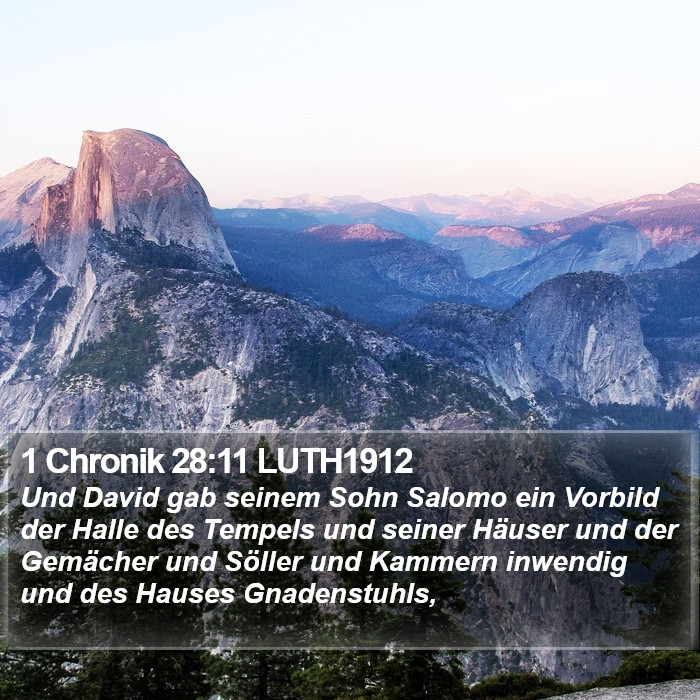 1 Chronik 28:11 LUTH1912 Bible Study