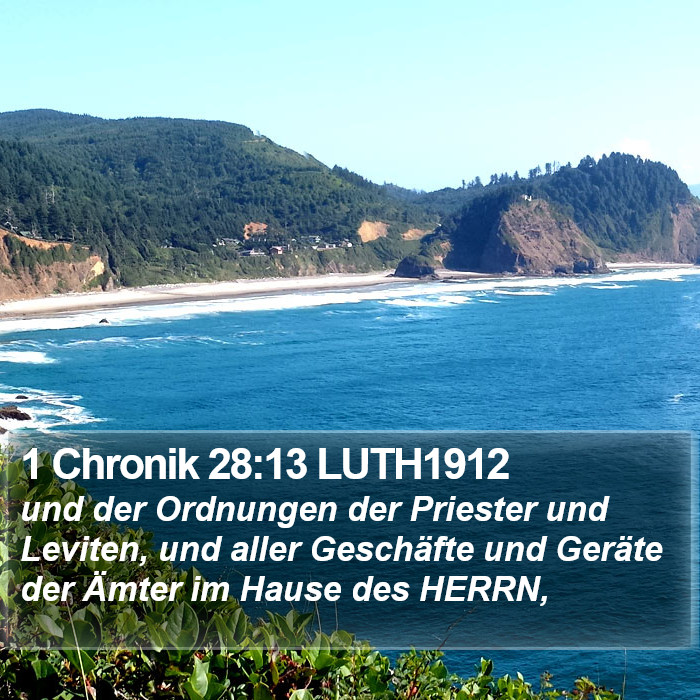 1 Chronik 28:13 LUTH1912 Bible Study