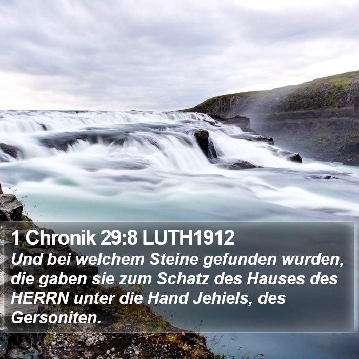 1 Chronik 29:8 LUTH1912 Bible Study