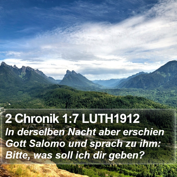 2 Chronik 1:7 LUTH1912 Bible Study