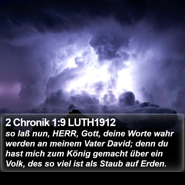 2 Chronik 1:9 LUTH1912 Bible Study