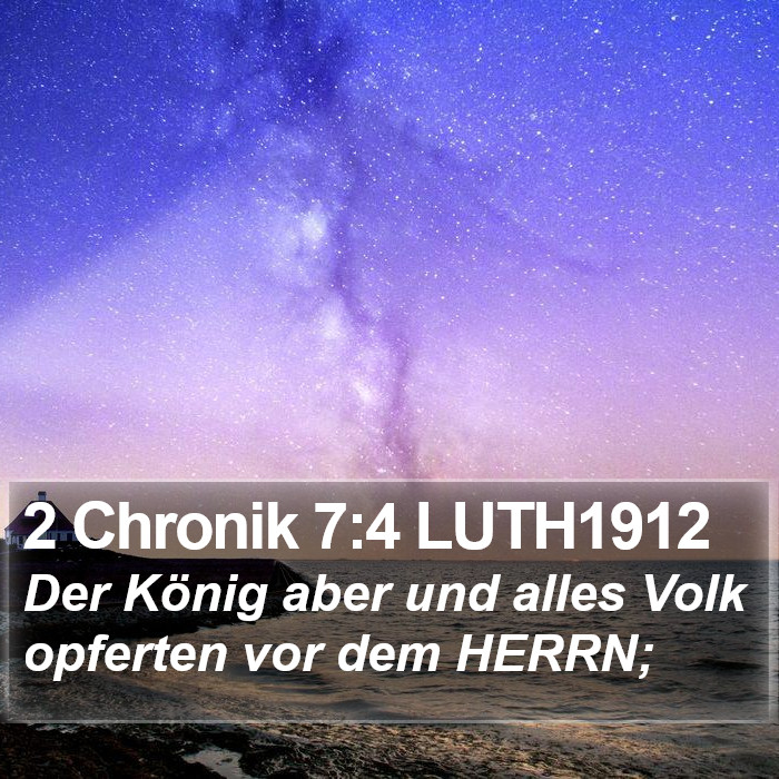2 Chronik 7:4 LUTH1912 Bible Study
