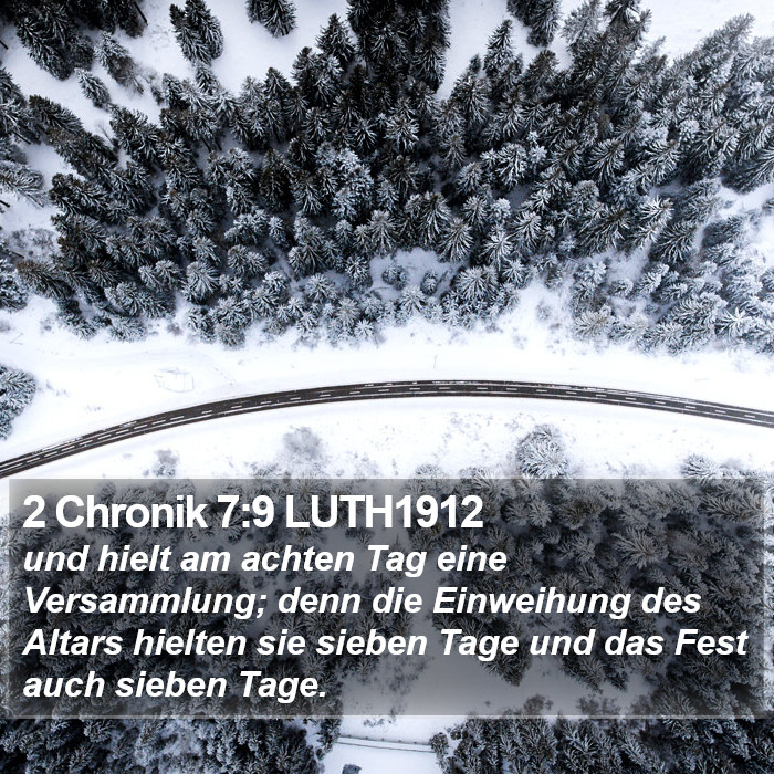 2 Chronik 7:9 LUTH1912 Bible Study