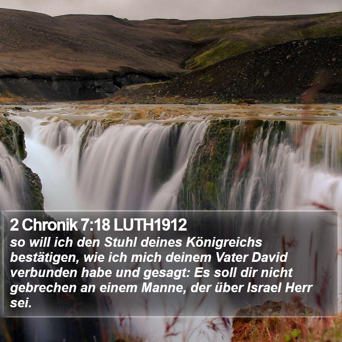 2 Chronik 7:18 LUTH1912 Bible Study