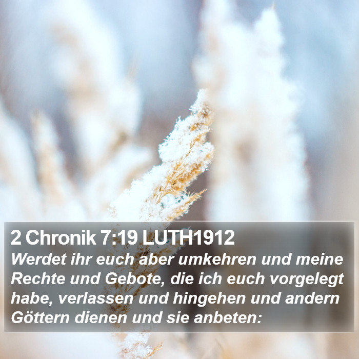 2 Chronik 7:19 LUTH1912 Bible Study
