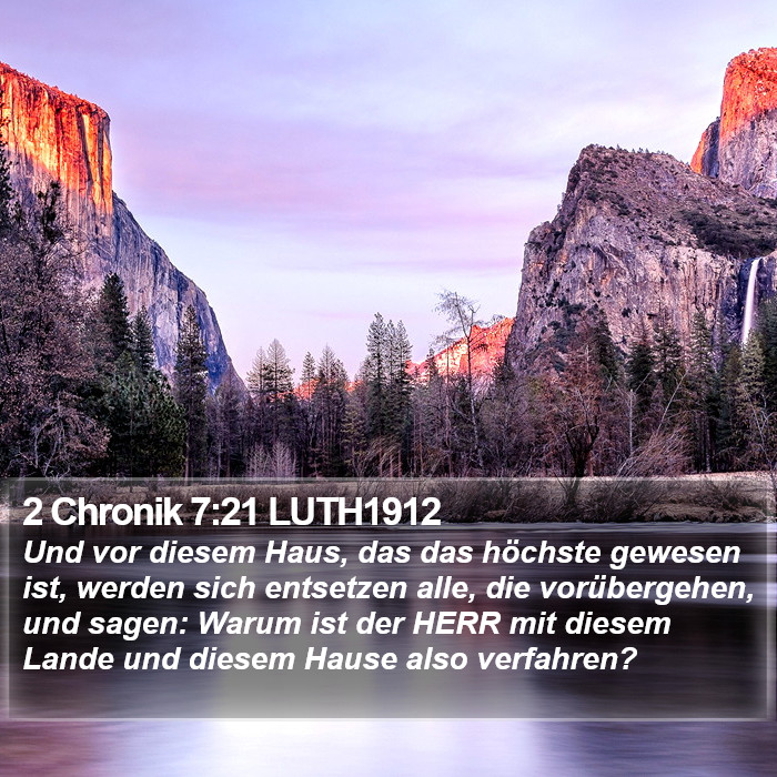 2 Chronik 7:21 LUTH1912 Bible Study