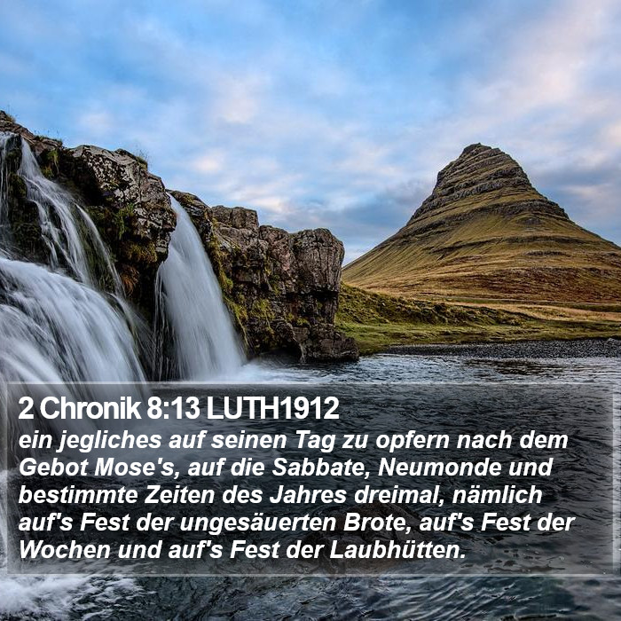 2 Chronik 8:13 LUTH1912 Bible Study