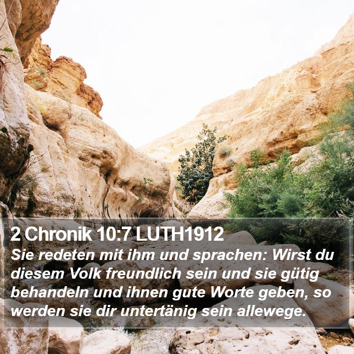 2 Chronik 10:7 LUTH1912 Bible Study