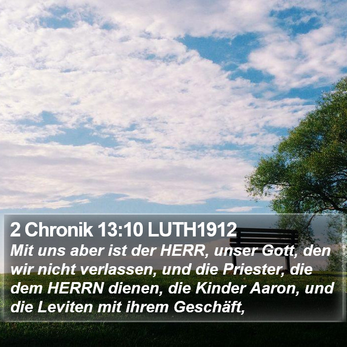 2 Chronik 13:10 LUTH1912 Bible Study