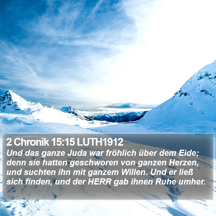 2 Chronik 15:15 LUTH1912 Bible Study