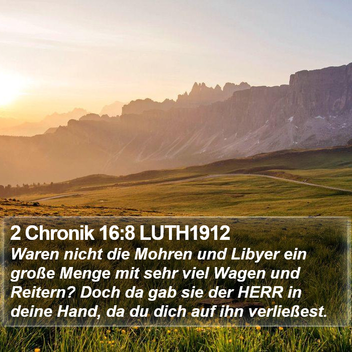 2 Chronik 16:8 LUTH1912 Bible Study