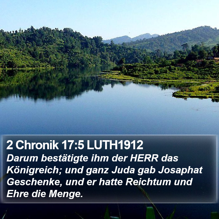 2 Chronik 17:5 LUTH1912 Bible Study