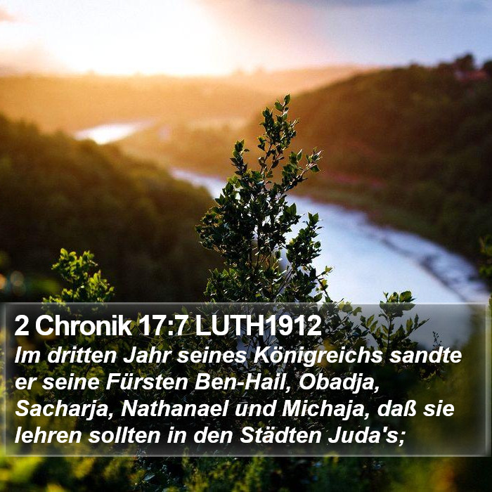 2 Chronik 17:7 LUTH1912 Bible Study