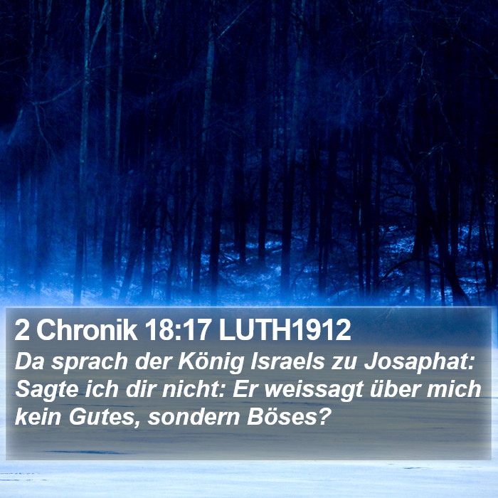 2 Chronik 18:17 LUTH1912 Bible Study