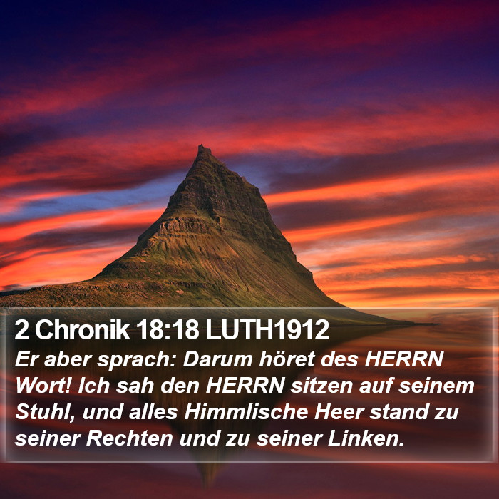 2 Chronik 18:18 LUTH1912 Bible Study