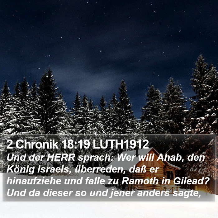 2 Chronik 18:19 LUTH1912 Bible Study