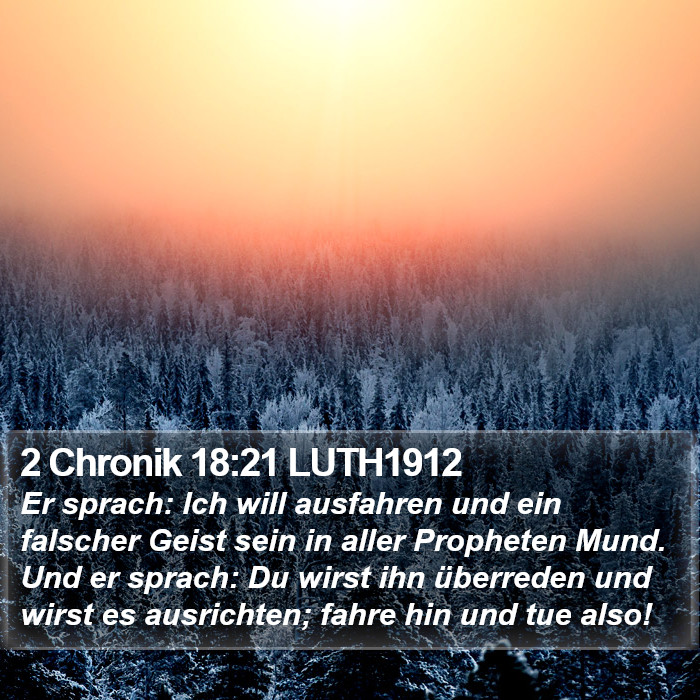 2 Chronik 18:21 LUTH1912 Bible Study