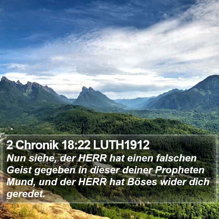 2 Chronik 18:22 LUTH1912 Bible Study