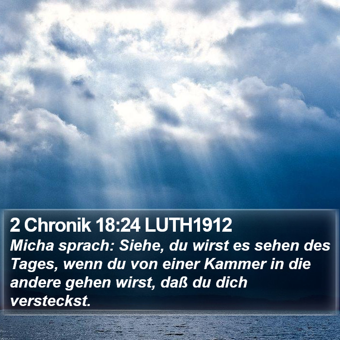 2 Chronik 18:24 LUTH1912 Bible Study