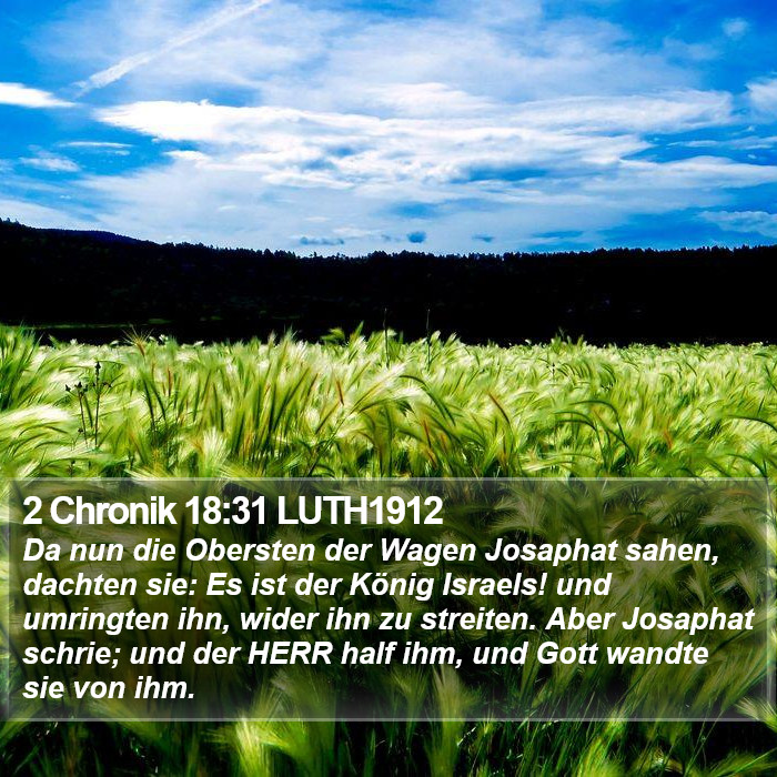 2 Chronik 18:31 LUTH1912 Bible Study