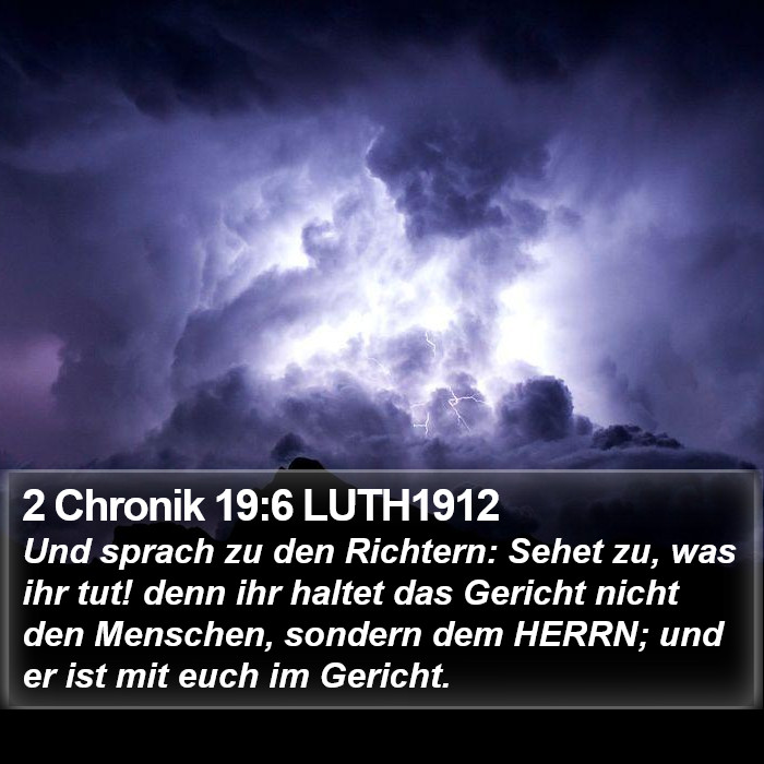 2 Chronik 19:6 LUTH1912 Bible Study
