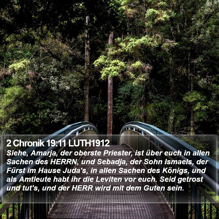 2 Chronik 19:11 LUTH1912 Bible Study