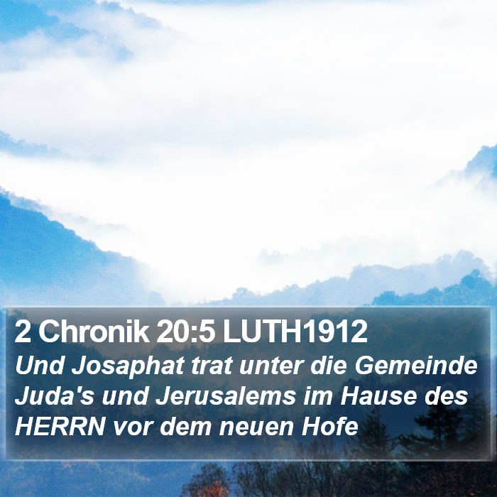 2 Chronik 20:5 LUTH1912 Bible Study
