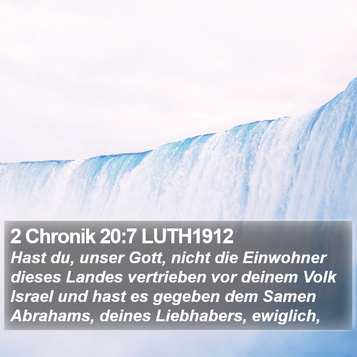 2 Chronik 20:7 LUTH1912 Bible Study