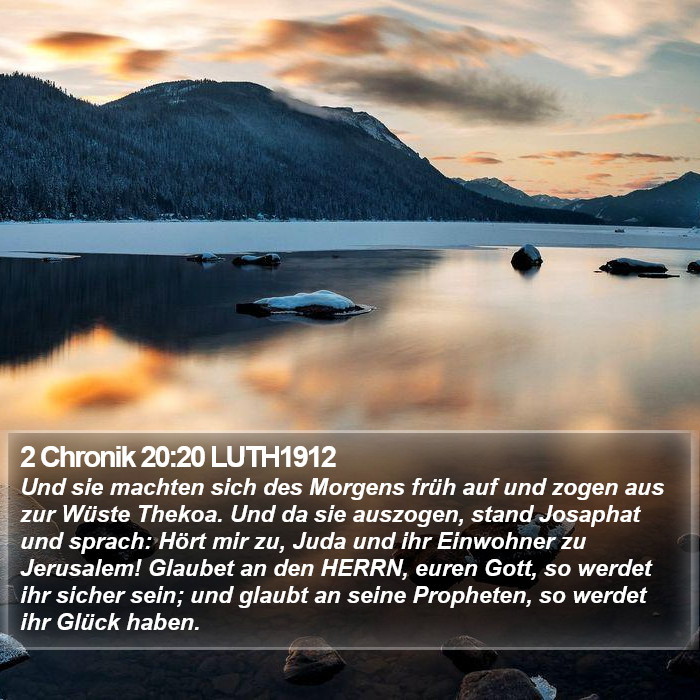 2 Chronik 20:20 LUTH1912 Bible Study