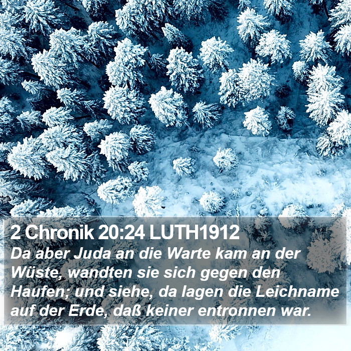 2 Chronik 20:24 LUTH1912 Bible Study