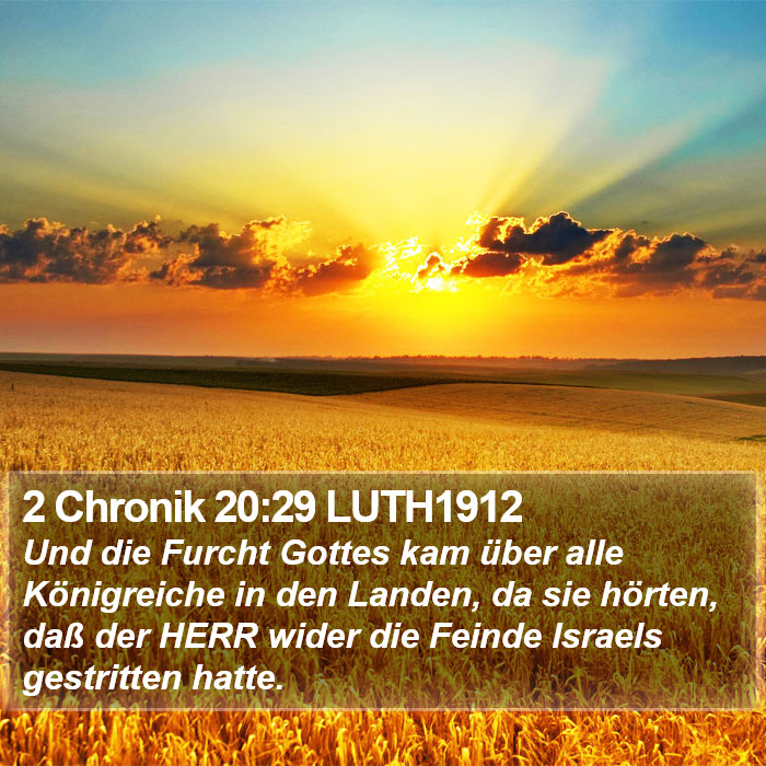 2 Chronik 20:29 LUTH1912 Bible Study