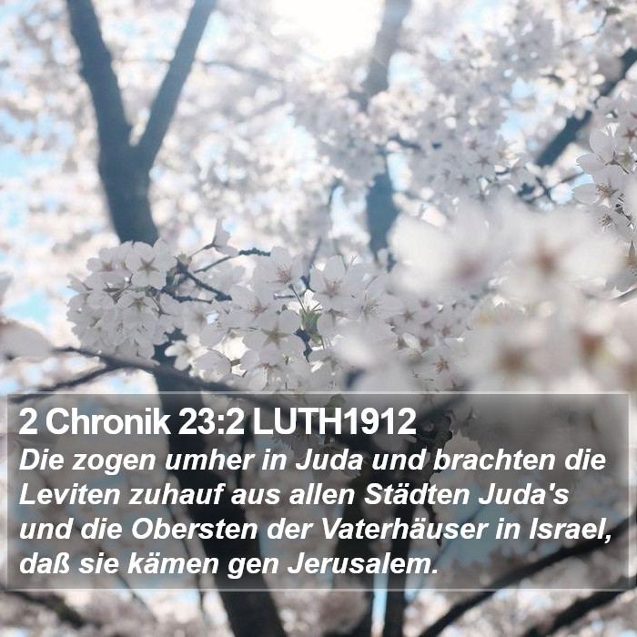 2 Chronik 23:2 LUTH1912 Bible Study