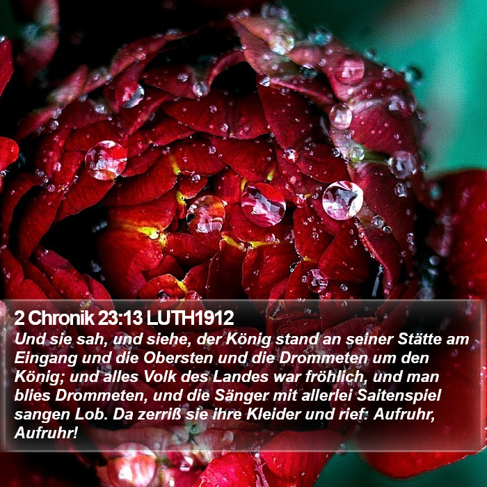 2 Chronik 23:13 LUTH1912 Bible Study