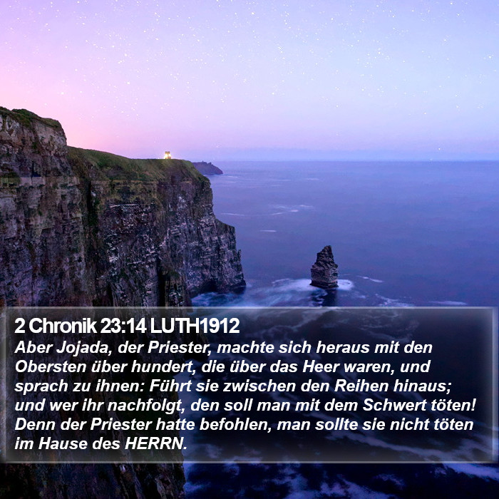 2 Chronik 23:14 LUTH1912 Bible Study