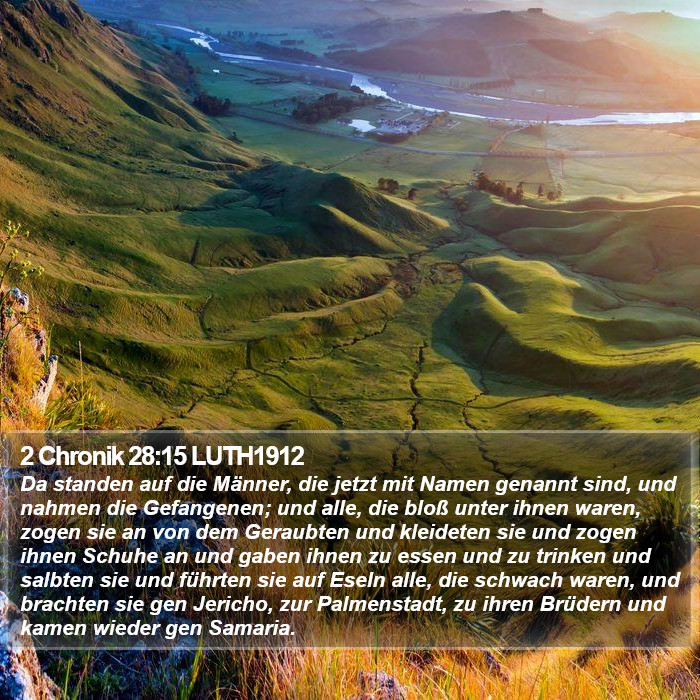 2 Chronik 28:15 LUTH1912 Bible Study
