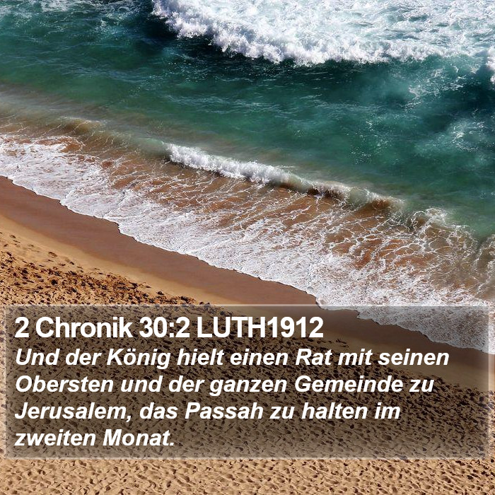 2 Chronik 30:2 LUTH1912 Bible Study