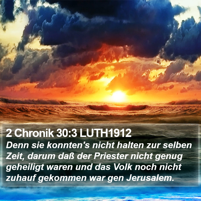 2 Chronik 30:3 LUTH1912 Bible Study