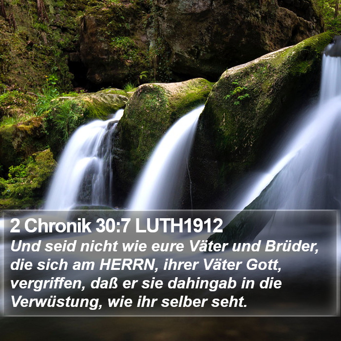 2 Chronik 30:7 LUTH1912 Bible Study