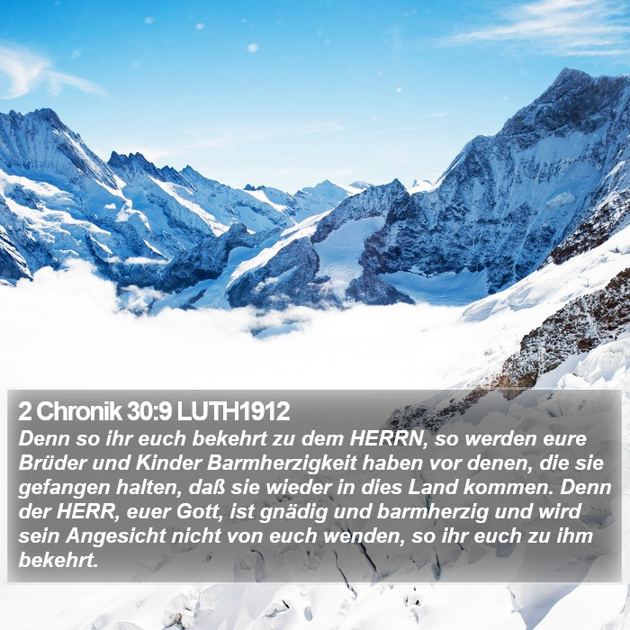 2 Chronik 30:9 LUTH1912 Bible Study