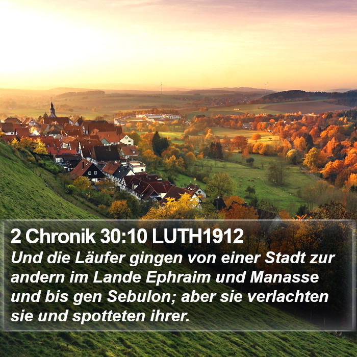 2 Chronik 30:10 LUTH1912 Bible Study