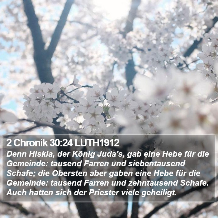 2 Chronik 30:24 LUTH1912 Bible Study
