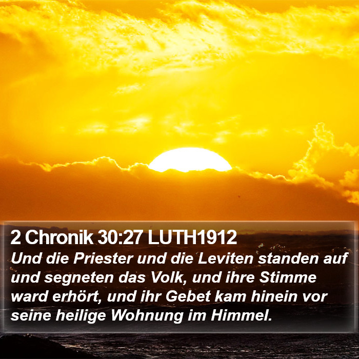 2 Chronik 30:27 LUTH1912 Bible Study