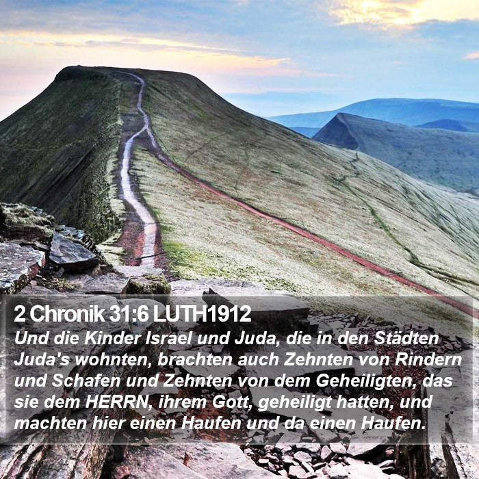 2 Chronik 31:6 LUTH1912 Bible Study